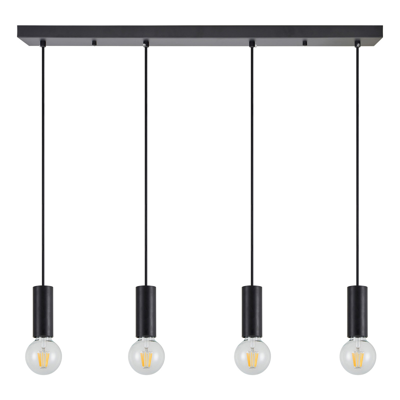 Φωτιστικό Οροφής Πολύφωτο Homelighting Adept Tube 77-8482 Black