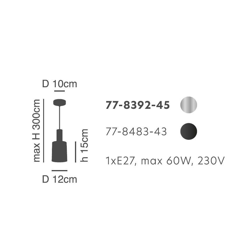 Φωτιστικό Οροφής Μονόφωτο Homelighting 77-8483 Black Smoked Home Φωτιστικά Spitishop