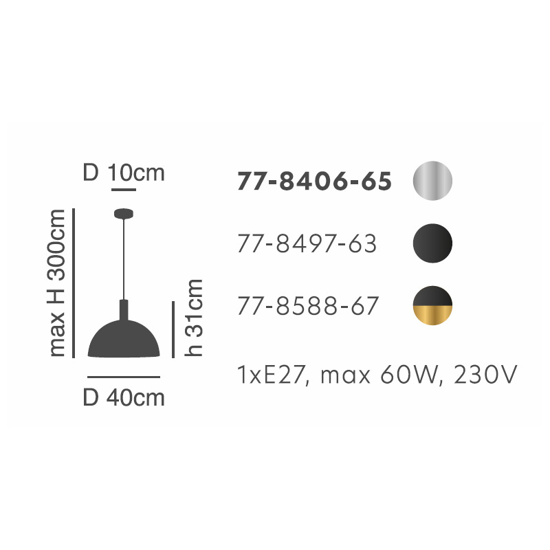 Φωτιστικό Οροφής Μονόφωτο Homelighting 77-8497 Black Home Φωτιστικά Spitishop