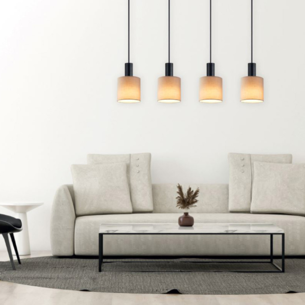 Φωτιστικό Οροφής Πολύφωτο Homelighting 77-8525 Black/Brown