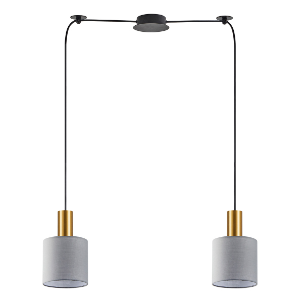 Φωτιστικό Οροφής Δίφωτο Homelighting 77-8606 Gold/Grey