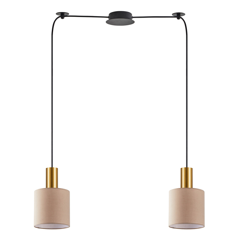 Φωτιστικό Οροφής Δίφωτο Homelighting 77-8613 Gold/Brown