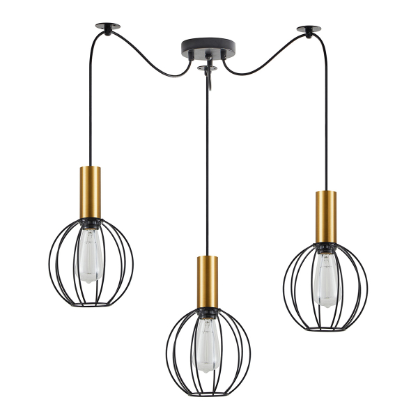 Φωτιστικό Οροφής Τρίφωτο Homelighting 77-8626 Gold