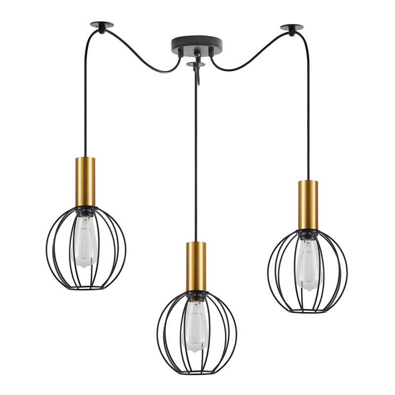 Φωτιστικό Οροφής Τρίφωτο Homelighting 77-8626 Gold