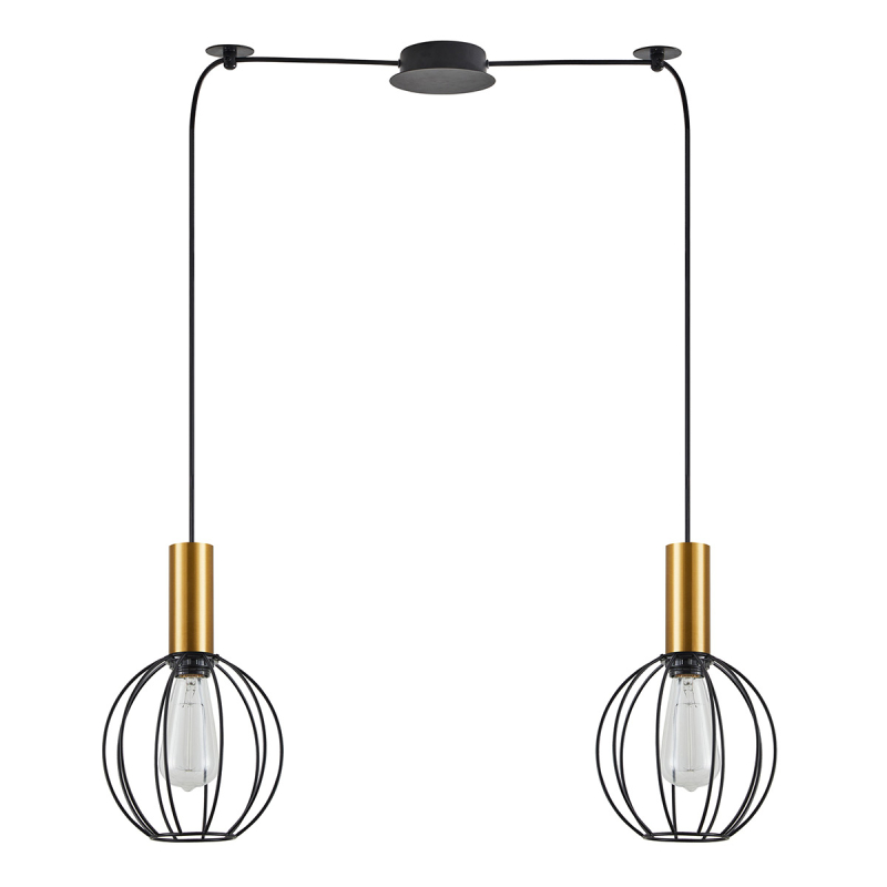 Φωτιστικό Οροφής Δίφωτο Homelighting 77-8627 Gold