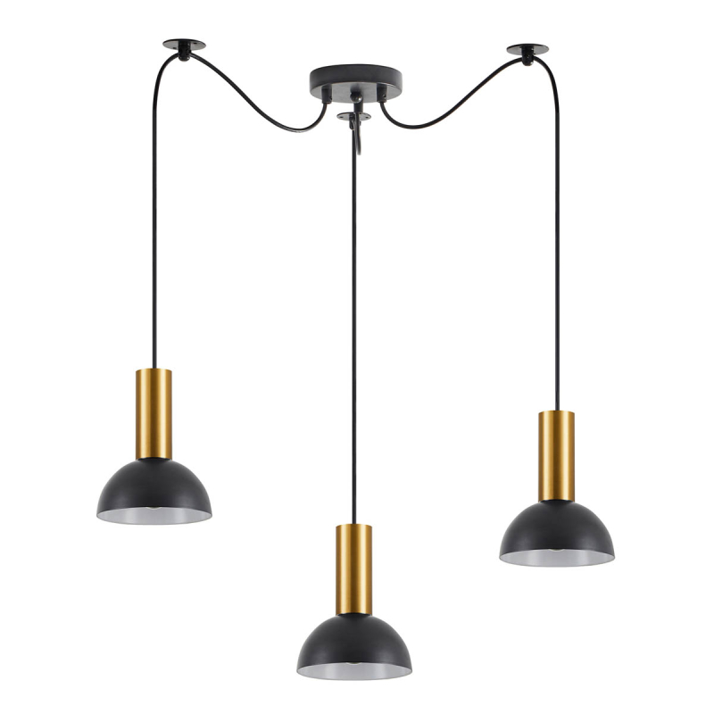 Φωτιστικό Οροφής Τρίφωτο Homelighting 77-8647 Gold/Black