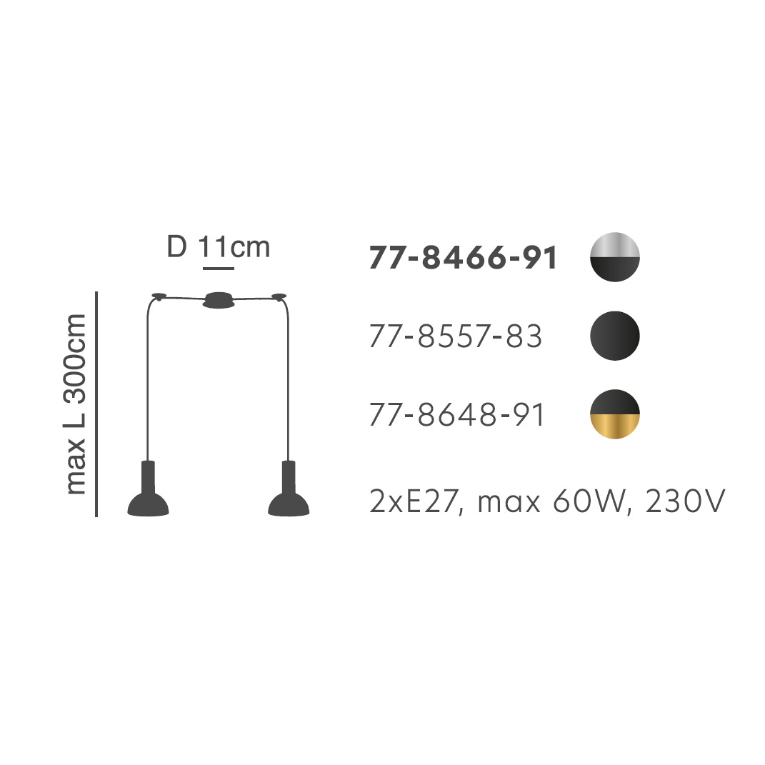 Φωτιστικό Οροφής Δίφωτο Homelighting 77-8648 Gold Black Home Φωτιστικά Spitishop