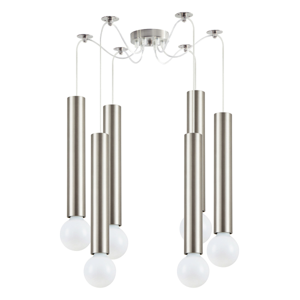 Φωτιστικό Οροφής Πολύφωτο Homelighting Adept Tube 77-8659 Nickel