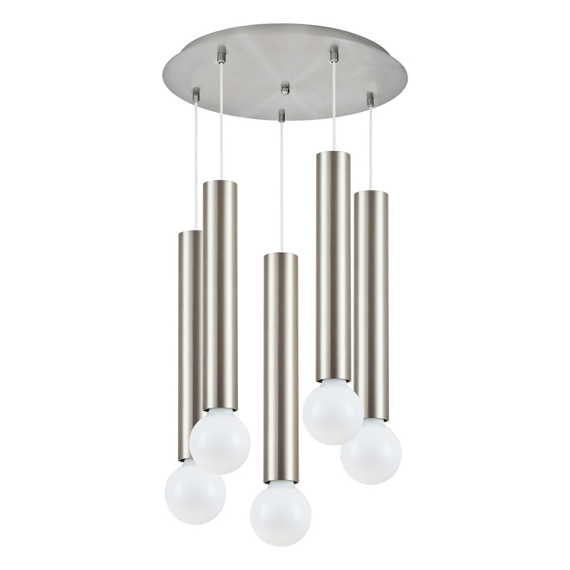 Φωτιστικό Οροφής Πολύφωτο Homelighting Adept Tube 77-8663 Nickel