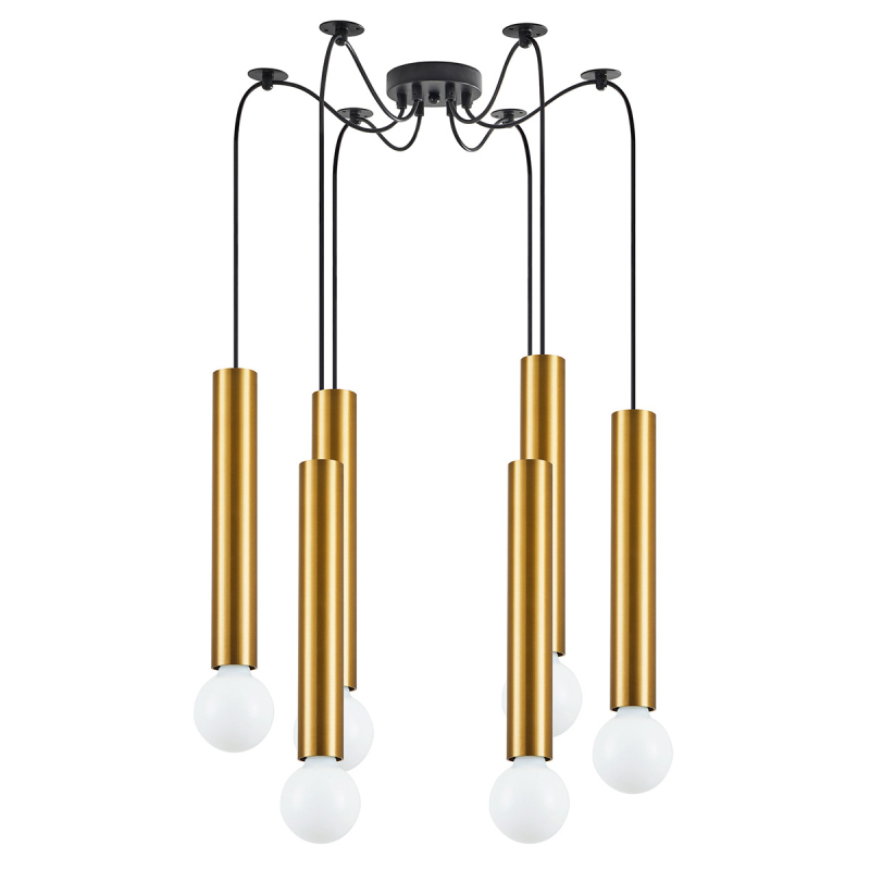 Φωτιστικό Οροφής Πολύφωτο Homelighting Adept Tube 77-8679 Gold