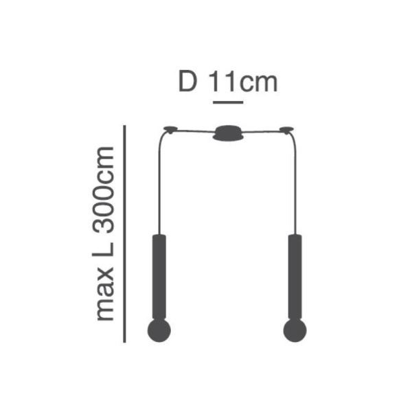Φωτιστικό Οροφής Δίφωτο Homelighting Adept Tube 77-8681 Gold
