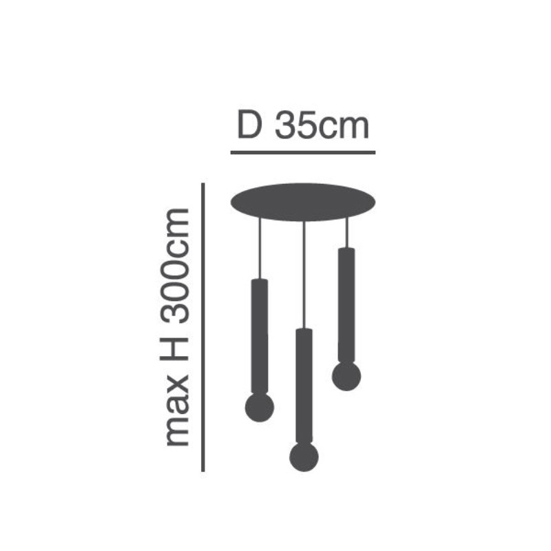 Φωτιστικό Οροφής Τρίφωτο Homelighting Adept Tube 77-8682 Gold Home Φωτιστικά Spitishop