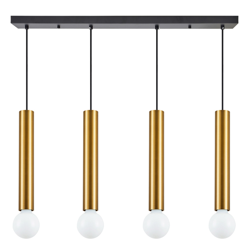 Φωτιστικό Οροφής Πολύφωτο Homelighting Adept Tube 77-8684 Gold