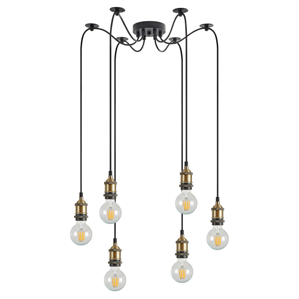 Φωτιστικό Οροφής Πολύφωτο Homelighting Magnum 77-8689 Bronze