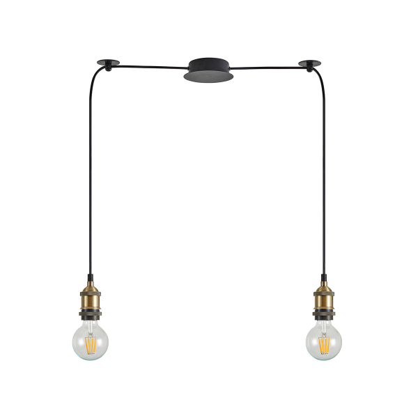 Φωτιστικό Οροφής Δίφωτο Homelighting Magnum 77-8691 Bronze