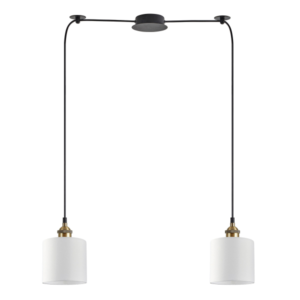 Φωτιστικό Οροφής Δίφωτο Homelighting 77-8728 Bronze/White