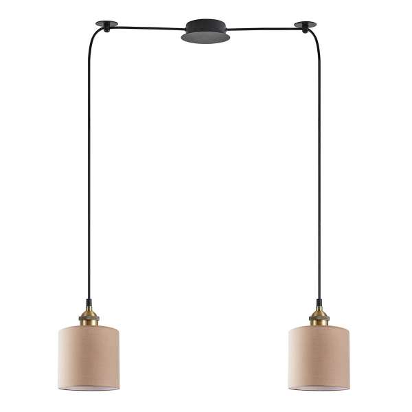 Φωτιστικό Οροφής Δίφωτο Homelighting 77-8742 Bronze/Brown