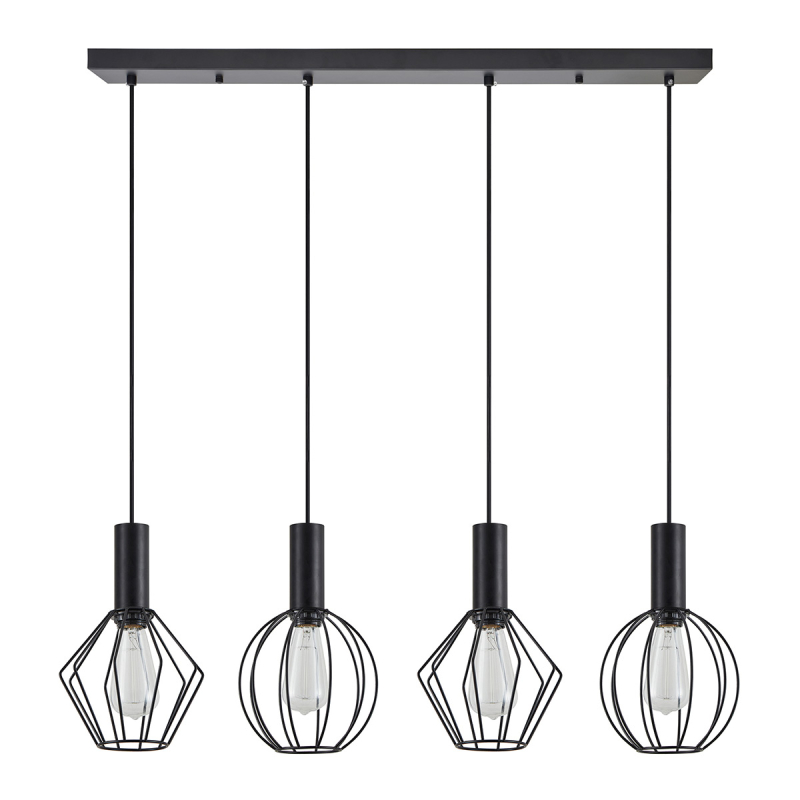 Φωτιστικό Οροφής Πολύφωτο Homelighting Adept Flex 77-8907 Black