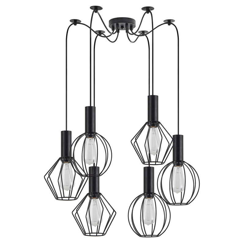 Φωτιστικό Οροφής Πολύφωτο Homelighting Adept Flex 77-8908 Black