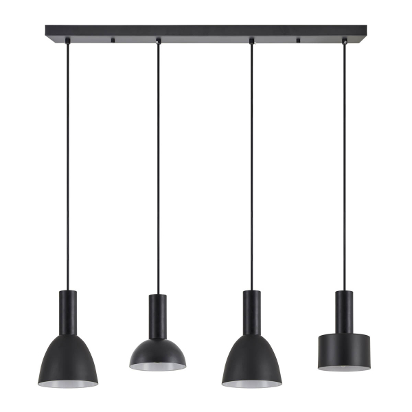Φωτιστικό Οροφής Πολύφωτο Homelighting 77-8912 Flex Black