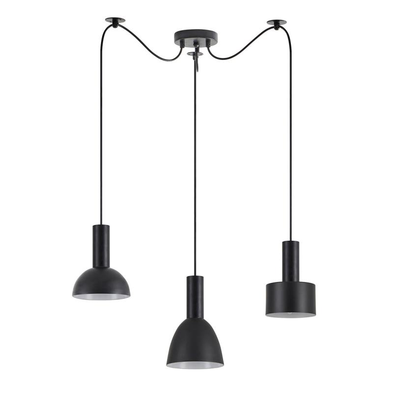 Φωτιστικό Οροφής Τρίφωτο Homelighting 77-8914 Flex Black