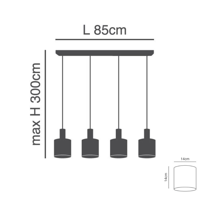Φωτιστικό Οροφής Πολύφωτο Homelighting 77-8932 Flex Nickel Home Φωτιστικά Spitishop