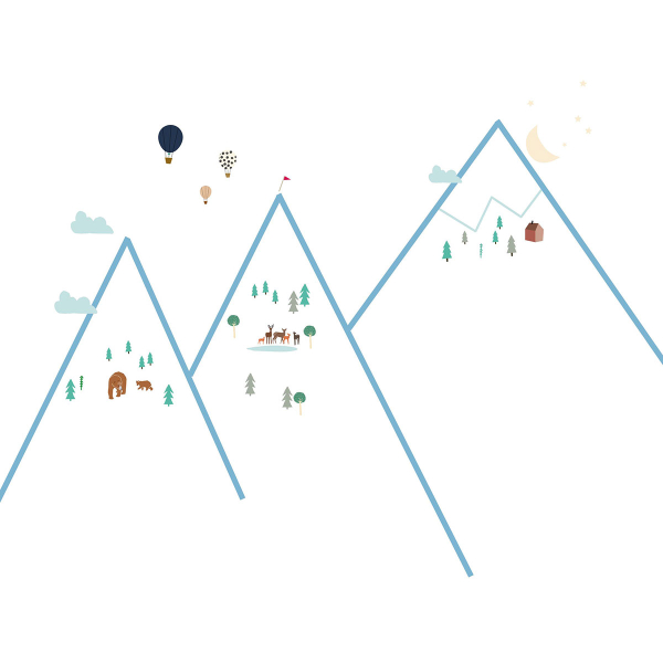 Παιδικά Αυτοκόλλητα Τοίχου Mimi'lou Easy Mountains MML-ART482