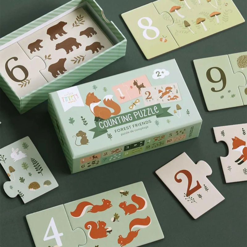 Σετ 10 Παζλ Προόδου Α Little Lovely Company Forest Friends PGCPFF01