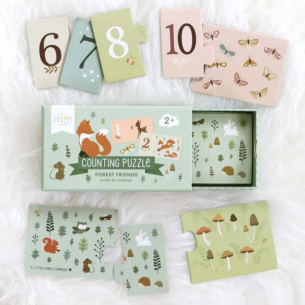 Σετ 10 Παζλ Προόδου Α Little Lovely Company Forest Friends PGCPFF01