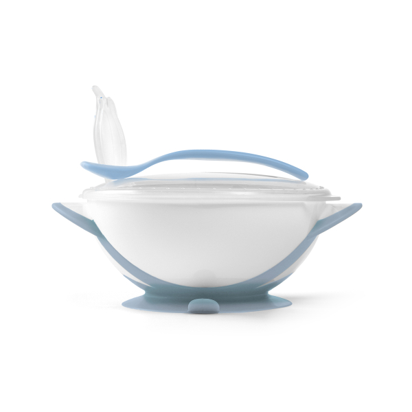 Φαγητοδοχείο & Κουτάλι (Σετ) 300ml BabyOno Μπλε BN1063/05