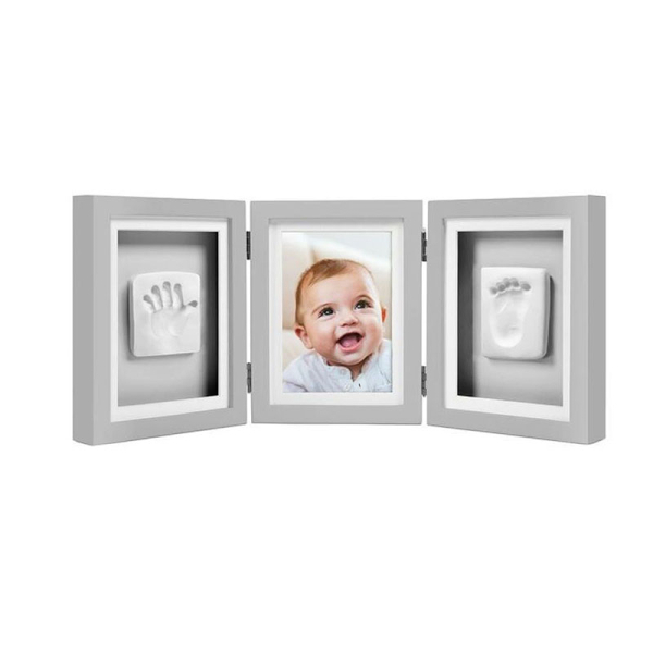 Αναμνηστική Κορνίζα Με Αποτύπωμα Μωρού 3 Θέσεων (43x17) Pearhead Grey PH-P63007