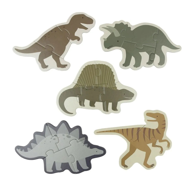 Σετ 5 Παζλ Α Little Lovely Company Dinosaurs PGPUDI06