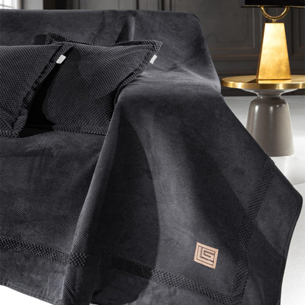 Αδιάβροχο Ριχτάρι Καναπέ Τριθέσιου (170x300) Guy Laroche Rubicon Black