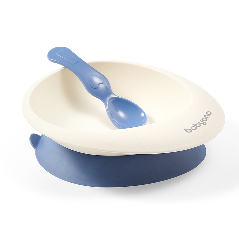 Πιάτο Με Βεντούζα + Κουτάλι BabyOno Μπλε BN1077/01 236391