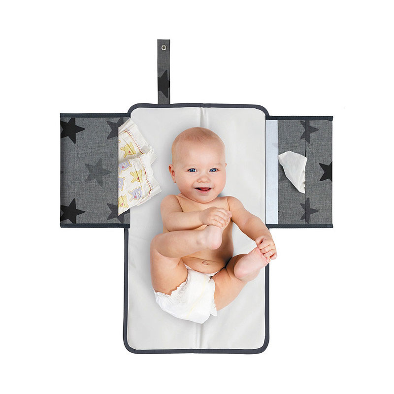 Αλλαξιέρα Ταξιδίου (60x34) Dooky Grey Stars DK-126466