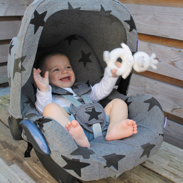 Προστατευτικά Μαξιλαράκια Ζώνης (Σετ 3τμχ) Dooky Grey Stars DK-126922