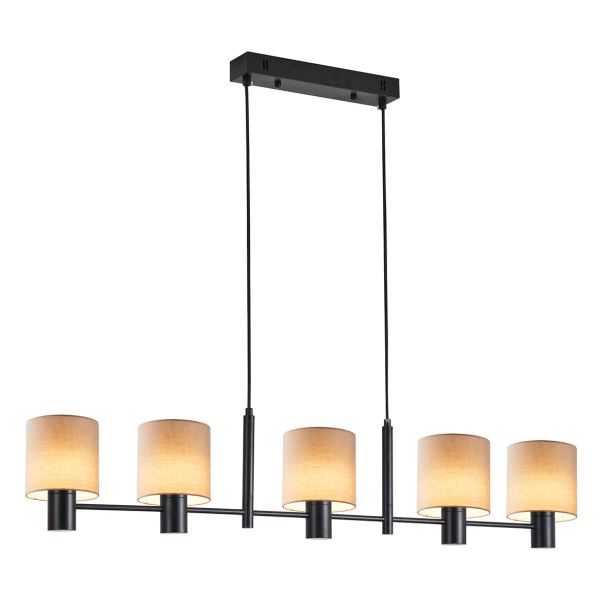 Φωτιστικό Οροφής Πολύφωτο Homelighting 77-8871 Black/Brown