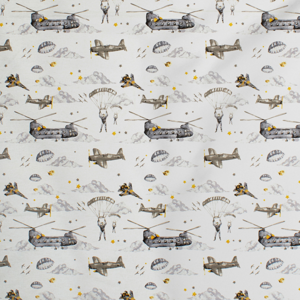 Σεντόνι Λίκνου Επίπεδο (80x110) Dimcol Airforce 195 White-Grey