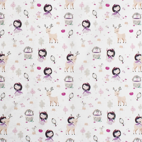 Σεντόνια Μονά (Σετ) Dimcol Lily & Deer 179 White-Pink