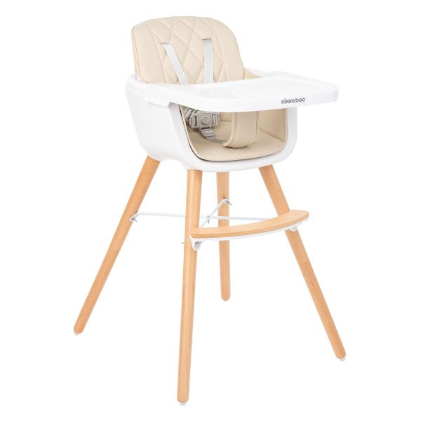 Καρεκλάκι Φαγητού/Παιδική Καρέκλα (6 Μηνών - 10 Ετών) Kikka Boo 2 In 1 Woody Beige