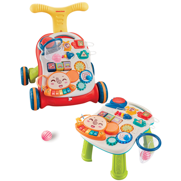Περπατούρα - Τραπέζι Δραστηριοτήτων (12+ Μηνών) Kikka Boo 3 In 1 Play & Grow Red