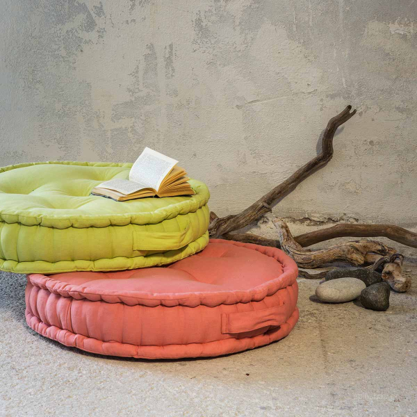 Στρογγυλή Μαξιλάρα Δαπέδου Nima Floor Pillows Hola Terracotta