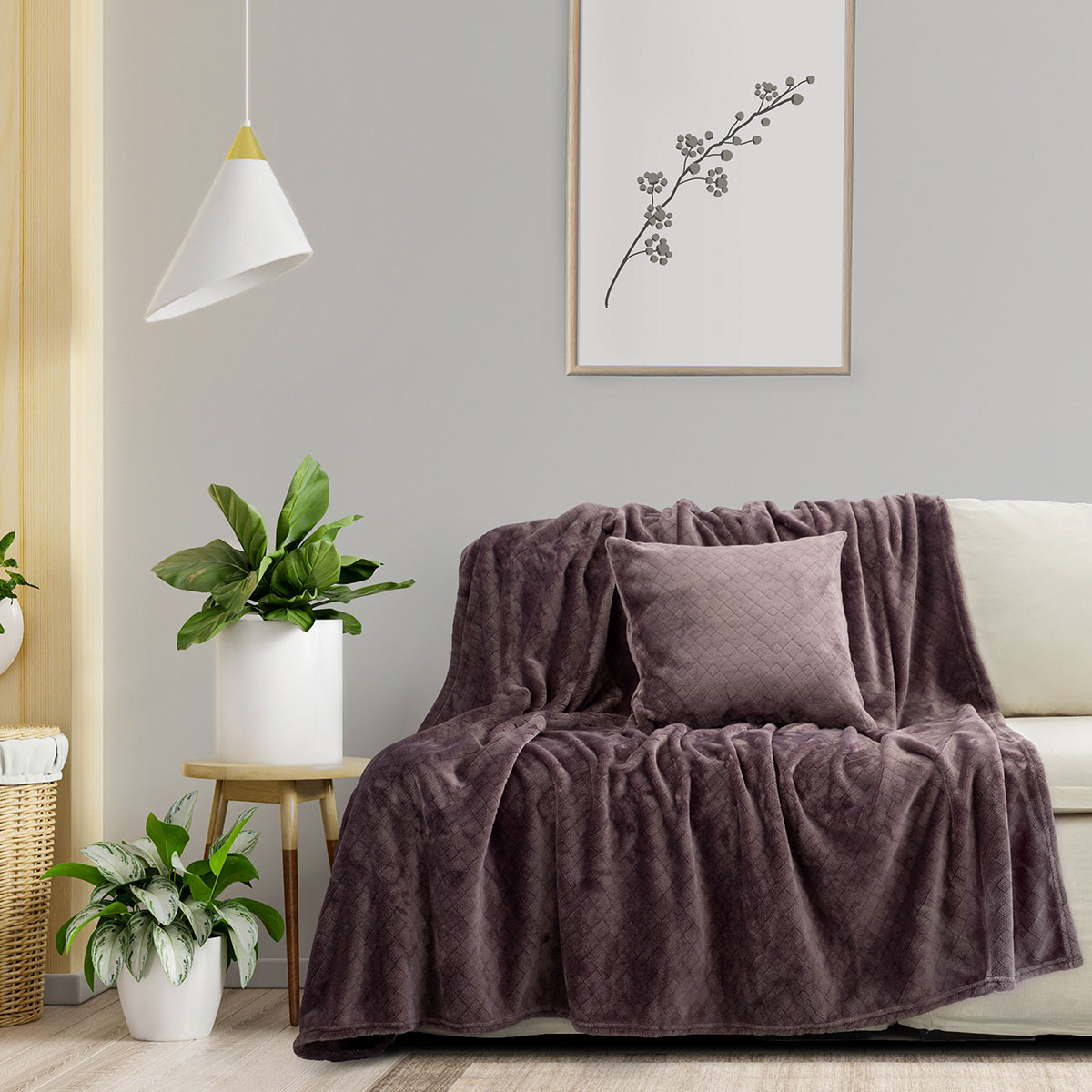 Διακοσμητικό Ριχτάρι Fleece/Κουβέρτα Καναπέ (130×180) Kocoon Cosy Grey