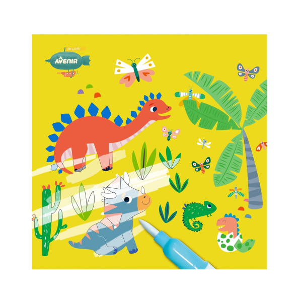 Μπλοκ Ζωγραφικής Με 6 Φύλλα Avenir Dinosaur