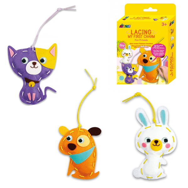 Παιδικό Σετ Ραπτικής Κούκλες DIY Avenir Lacing Pet Friends