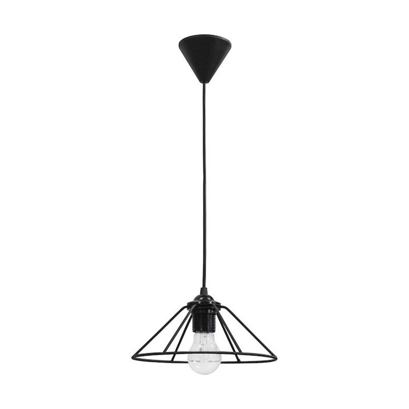 Φωτιστικό Οροφής Μονόφωτο Heronia FUN-350 34-0163 Black