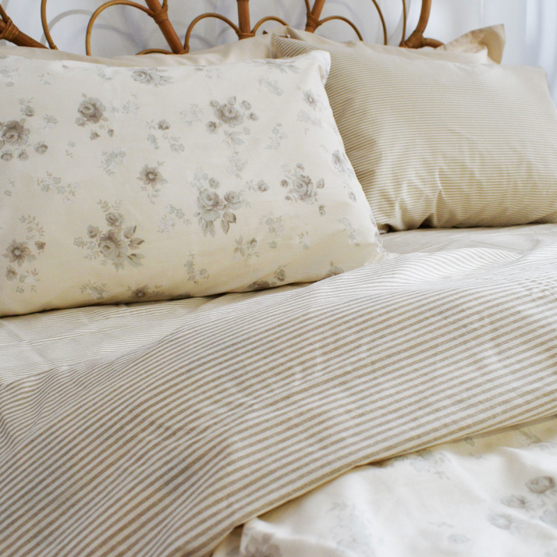 Σεντόνια Μονά (Σετ) Ravelia Fiore Beige