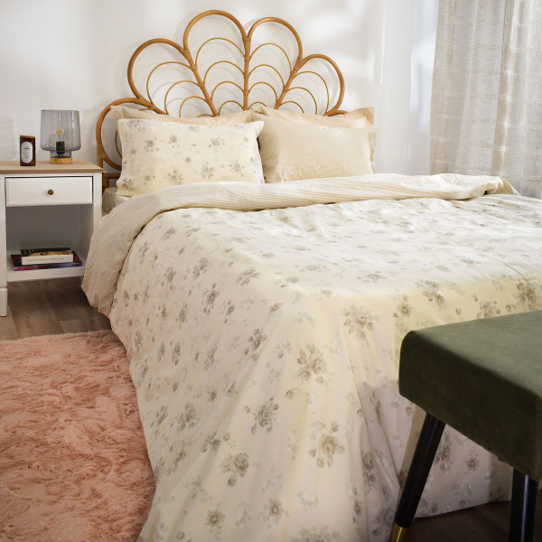 Σεντόνια Μονά (Σετ) Ravelia Fiore Beige