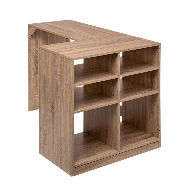 Γωνιακό Γραφείο Με Βιβλιοθήκη (110x69x75) F-V Desk Mix Nat 173604