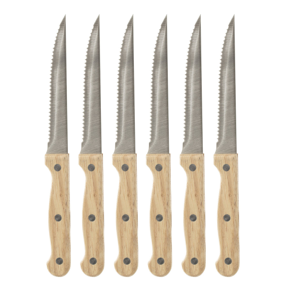Μαχαίρια Μπριζόλας (Σετ 6τμχ) S-D Wooden Knives 151240